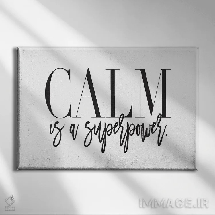 تابلو دکوراتیو آرامش اثر هانی مون هتل - نمای روبهرو روی دیوار