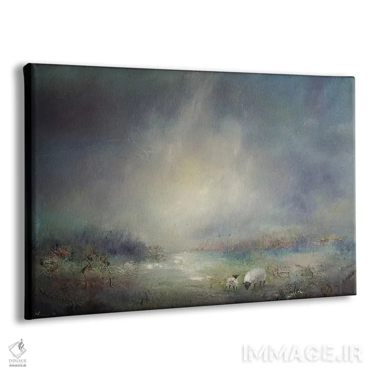 تابلو انتزاعی چرای دام در ثیرلمیر اثر لیزا هاوس - نمای پرسپکتیو محصول