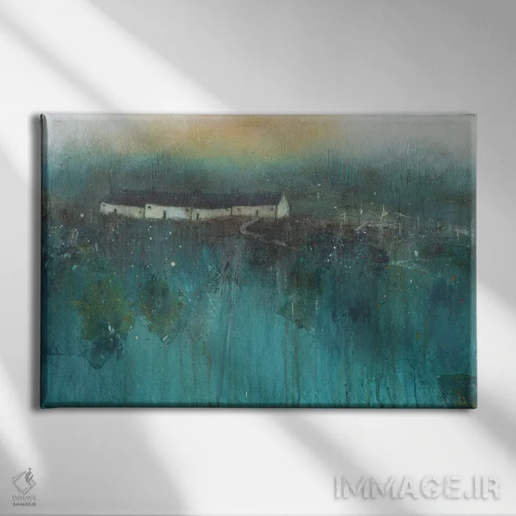تابلو انتزاعی پناهگاه ملوان اثر لیزا هاوس - نمای روبهرو روی دیوار