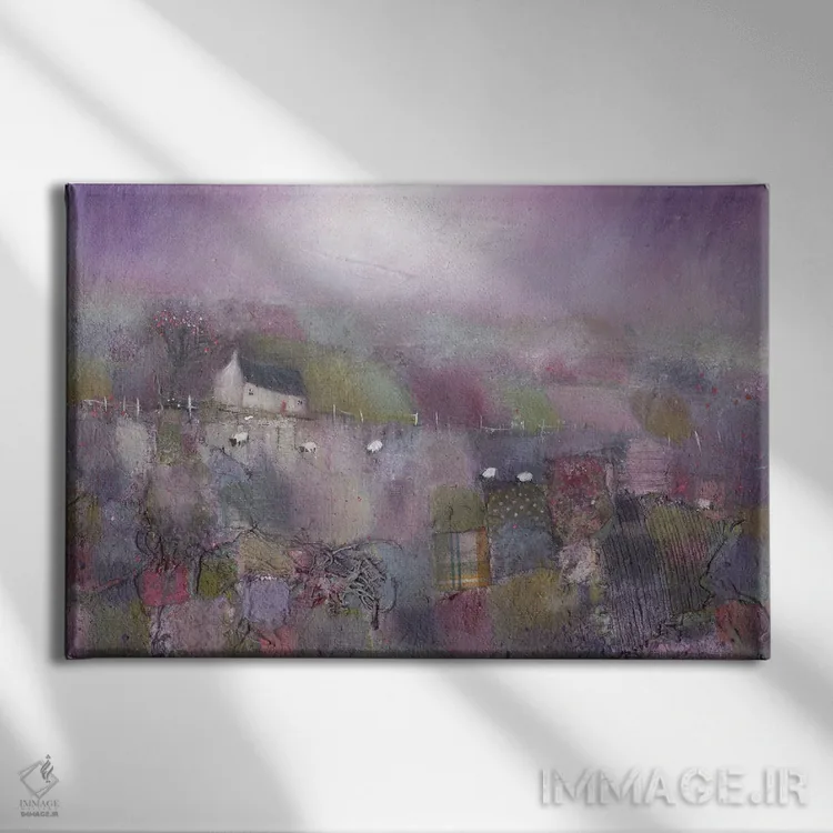 تابلو دکوراتیو اسطوخودوس اسکاتلندی اثر لیزا هاوس - نمای روبهرو روی دیوار