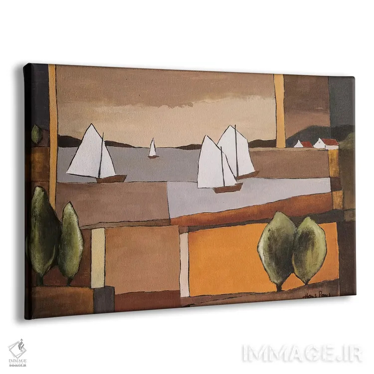 تابلو انتزاعی خط افق ۲ اثر هانس پاوس - نمای پرسپکتیو محصول