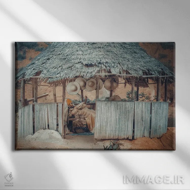 تابلو دکوراتیو ملکه آمنه ۱ اثر هری ادونزه - نمای روبهرو روی دیوار