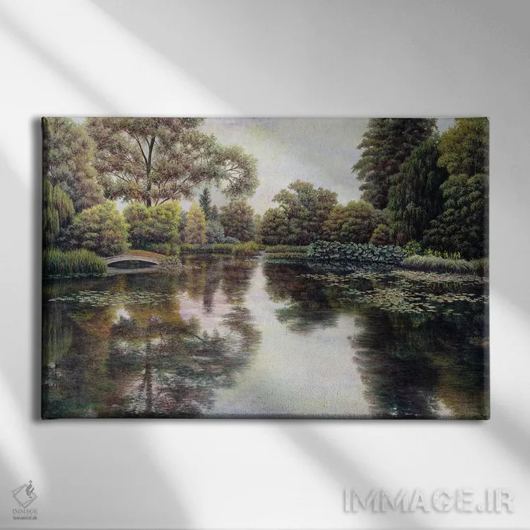 تابلو دکوراتیو فرشینه طبیعت اثر دیوید هاولز - نمای روبهرو روی دیوار