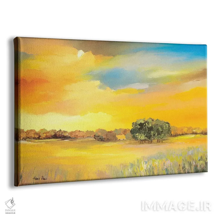 تابلو انتزاعی آرامش بخش ۱ اثر هانس پاوس - نمای پرسپکتیو محصول