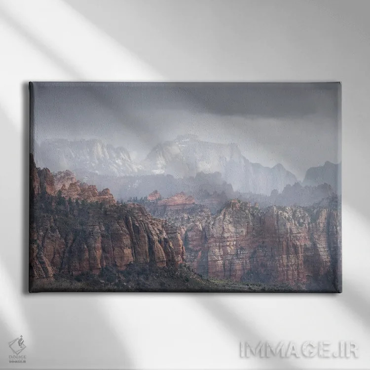 تابلو دکوراتیو زایون اول اثر هانتر پیج - نمای روبهرو روی دیوار