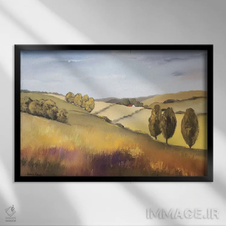 تابلو دکوراتیو کاتسوولد ۲ اثر هانس پاوس - نمای قابدار مشکی