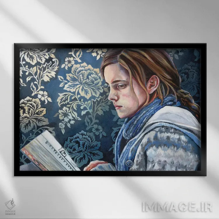 تابلو دکوراتیو هرمیون اثر هدر پری - نمای قابدار مشکی