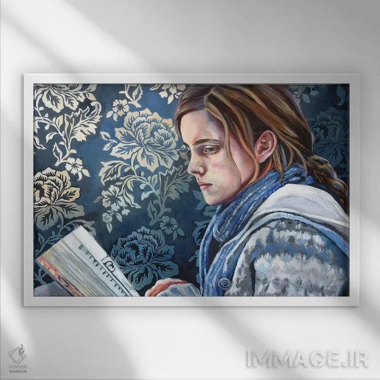 تابلو دکوراتیو هرمیون اثر هدر پری - نمای قابدار سفید