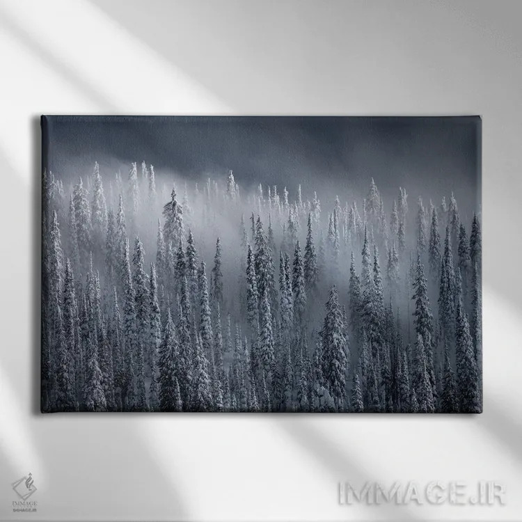 تابلو دکوراتیو دود و آینه اثر هانتر پیج - نمای روبهرو روی دیوار