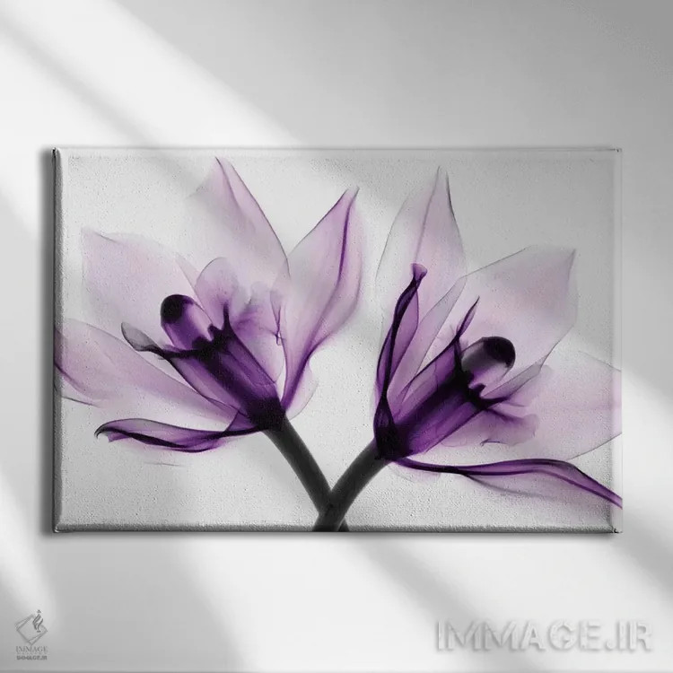 تابلو دکوراتیو ارکیده ها یک اثر هونگ فام - نمای روبهرو روی دیوار