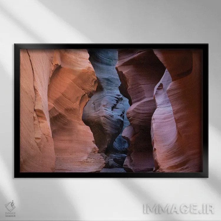 تابلو دکوراتیو رنگ های دره باریک اثر هانتر پیج - نمای قابدار مشکی