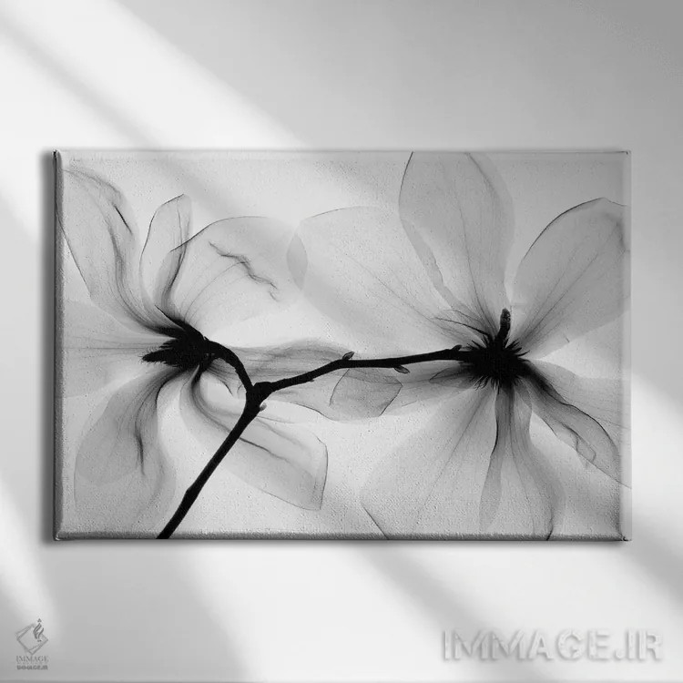 تابلو دکوراتیو ماگنولیا یک اثر هونگ فام - نمای روبهرو روی دیوار