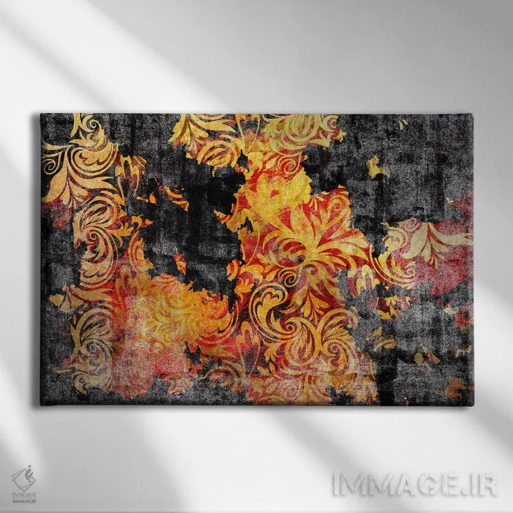 تابلو انتزاعی عنصر صلح پاره شده اثر فایو بای فایو کالکتیو - نمای روبهرو روی دیوار