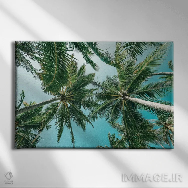 تابلو مینیمال زندگی جزیره ای اثر هانا پریویت - نمای روبهرو روی دیوار