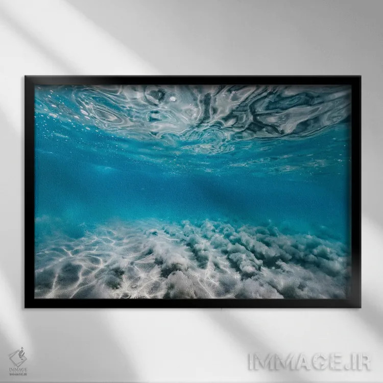 تابلو مینیمال موآره اثر هانا پریویت - نمای قابدار مشکی