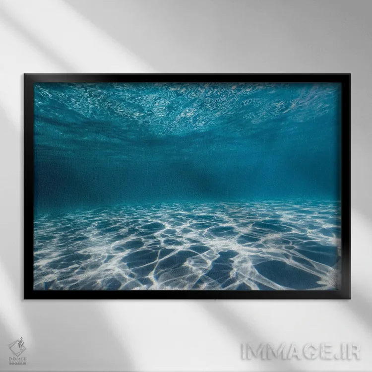 تابلو مینیمال موزاییک اثر هانا پریویت - نمای قابدار مشکی