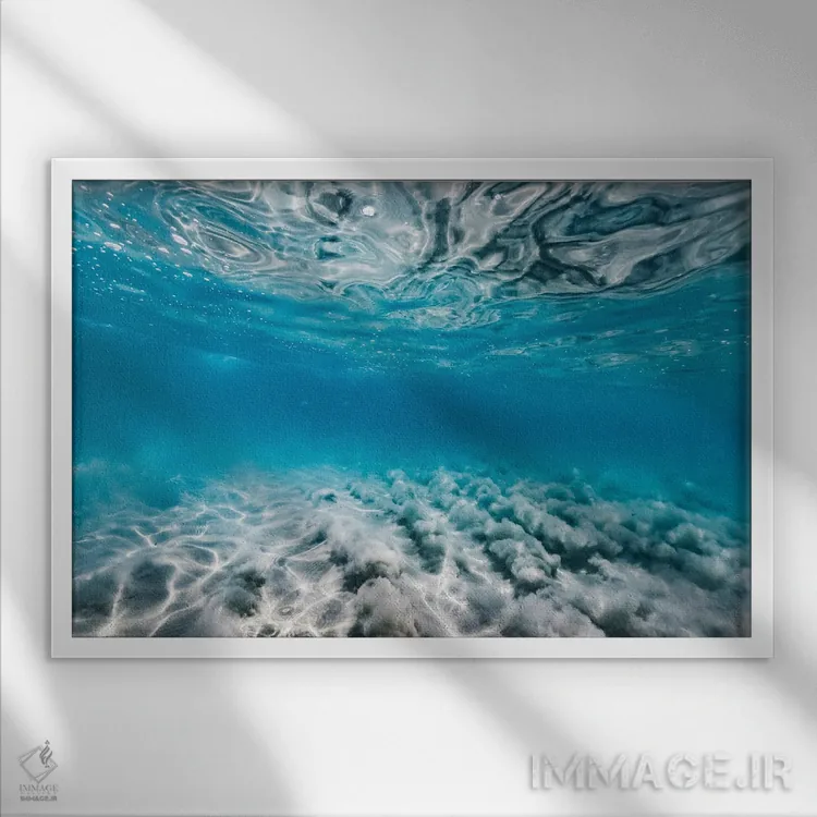 تابلو مینیمال موآره اثر هانا پریویت - نمای قابدار سفید