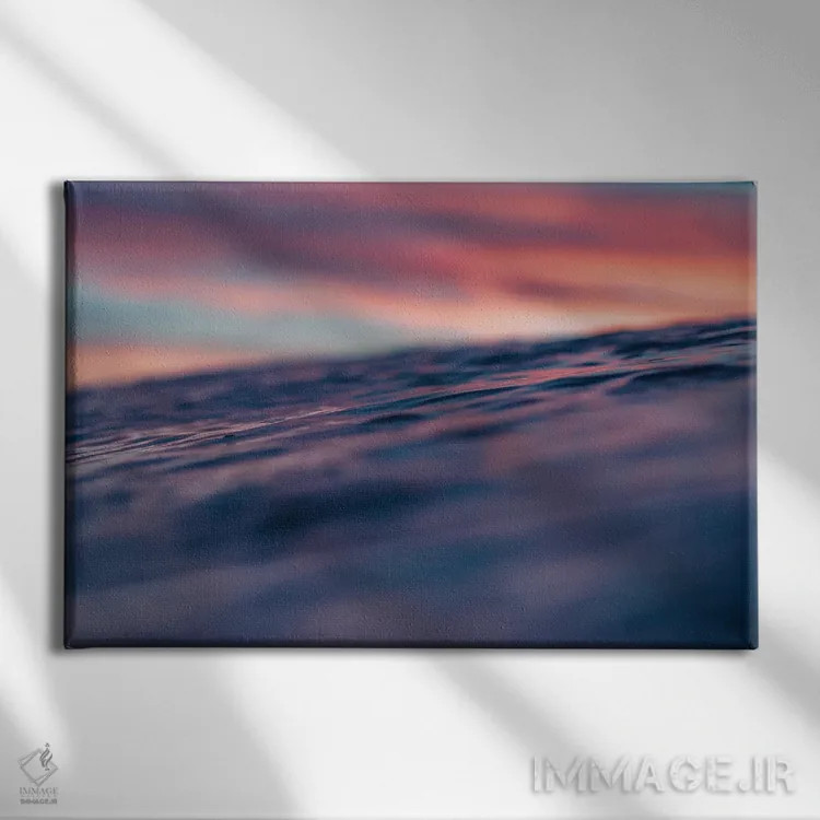 تابلو مینیمال سایه های طلوع اثر هانا پریویت - نمای روبهرو روی دیوار