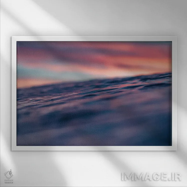 تابلو مینیمال سایه های طلوع اثر هانا پریویت - نمای قابدار سفید