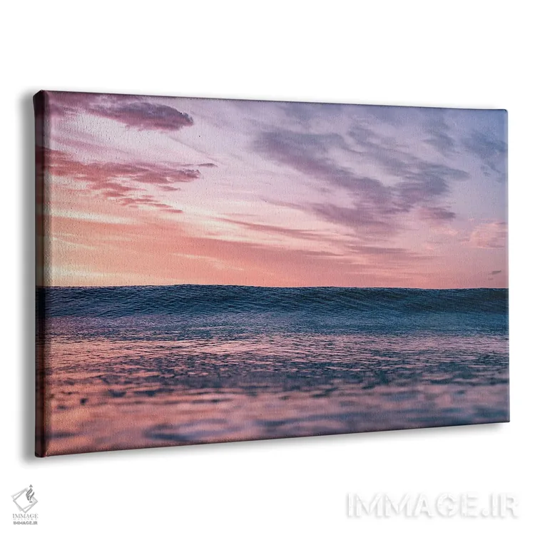 تابلو مینیمال طلوع بر آب اثر هانا پریویت - نمای پرسپکتیو محصول