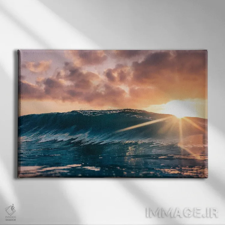 تابلو مینیمال شفافیت طلوع اثر هانا پریویت - نمای روبهرو روی دیوار