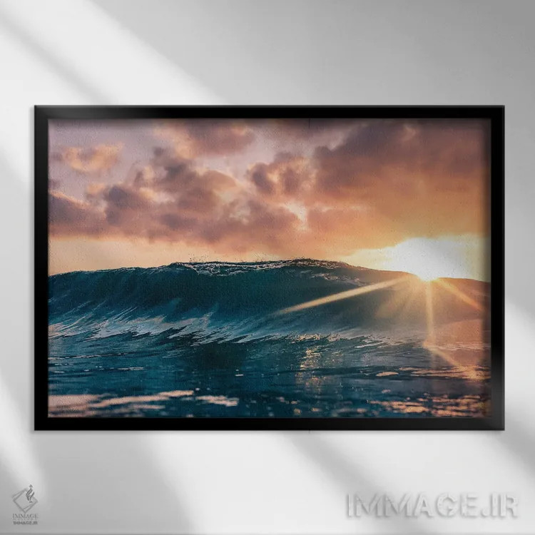 تابلو مینیمال شفافیت طلوع اثر هانا پریویت - نمای قابدار مشکی