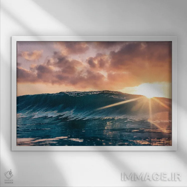 تابلو مینیمال شفافیت طلوع اثر هانا پریویت - نمای قابدار سفید