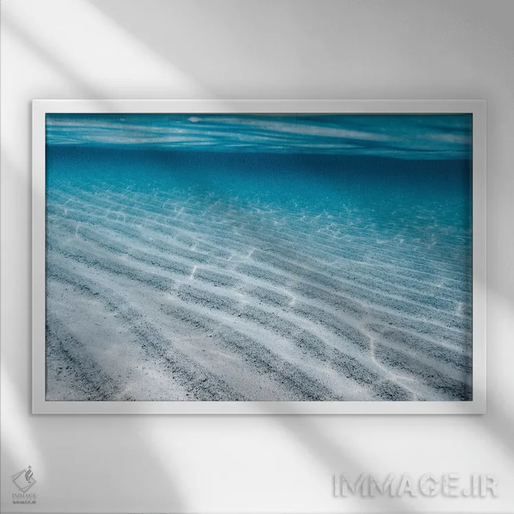 تابلو مینیمال موجک ها اثر هانا پریویت - نمای قابدار سفید