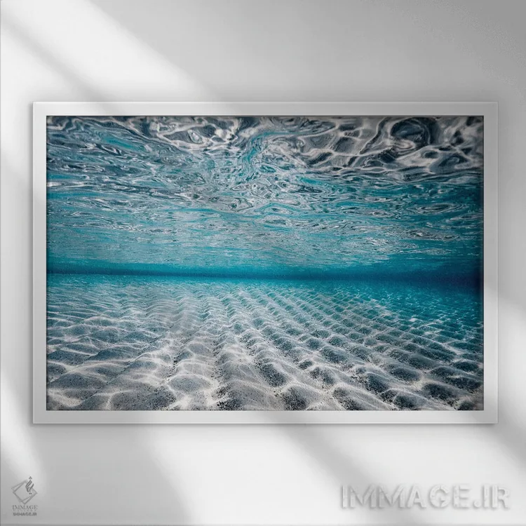 تابلو مینیمال انعکاس ها اثر هانا پریویت - نمای قابدار سفید