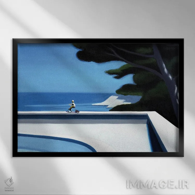 تابلو دکوراتیو نسیم تابستانی اثر هیوگو پوندز - نمای قابدار مشکی