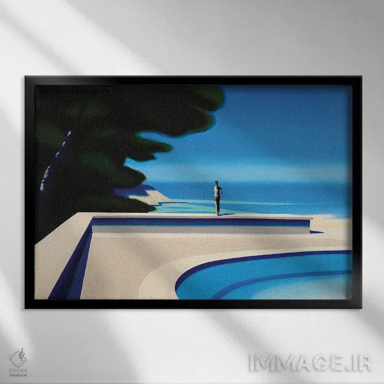 تابلو دکوراتیو لنی اثر هیوگو پوندز - نمای قابدار مشکی