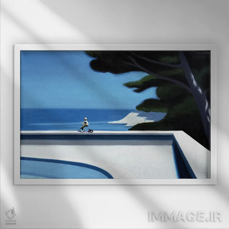 تابلو دکوراتیو نسیم تابستانی اثر هیوگو پوندز - نمای قابدار سفید