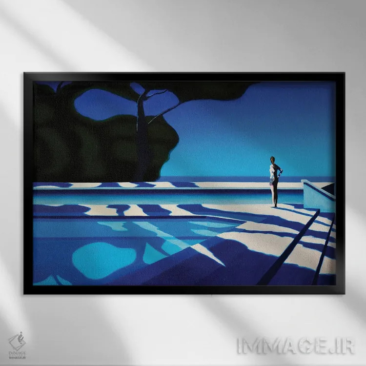 تابلو دکوراتیو لحظه روشن یک اثر هیوگو پوندز - نمای قابدار مشکی