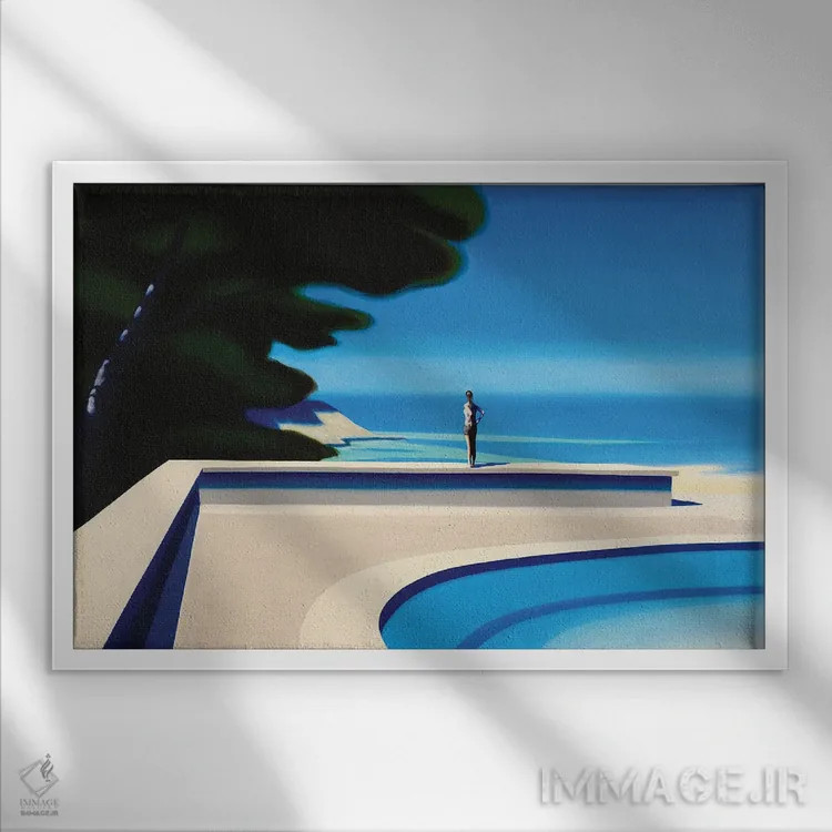 تابلو دکوراتیو لنی اثر هیوگو پوندز - نمای قابدار سفید