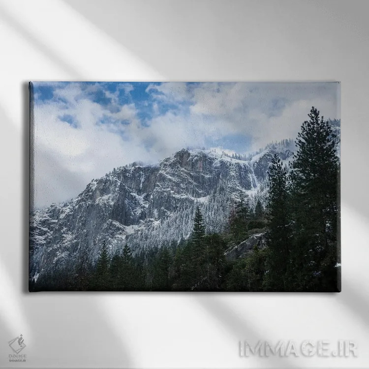 تابلو دکوراتیو لایه های زمستانی اثر هدر رابرسون - نمای روبهرو روی دیوار