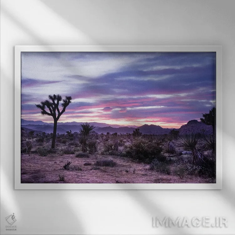 تابلو دکوراتیو شکوه غروب اثر هدر رابرسون - نمای قابدار سفید