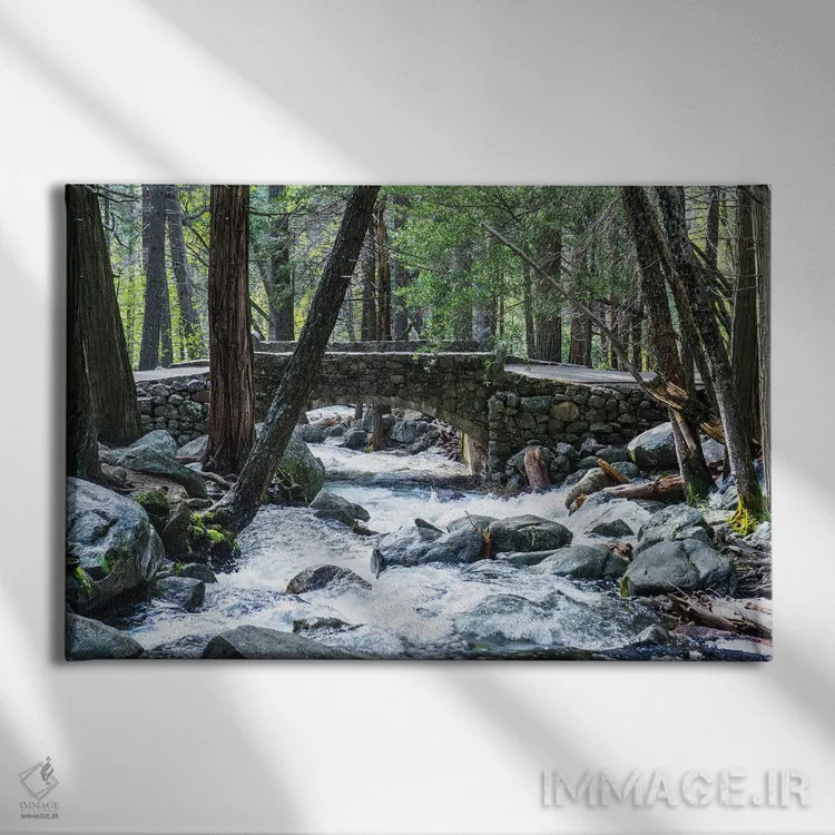 تابلو دکوراتیو پل سنگی کوچک اثر هدر رابرسون - نمای روبهرو روی دیوار