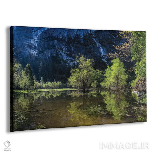 تابلو دکوراتیو دریاچه آینه ای اثر هدر رابرسون - نمای پرسپکتیو محصول