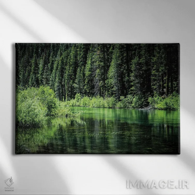 تابلو دکوراتیو کنار رودخانه تراکی اثر هدر رابرسون - نمای روبهرو روی دیوار