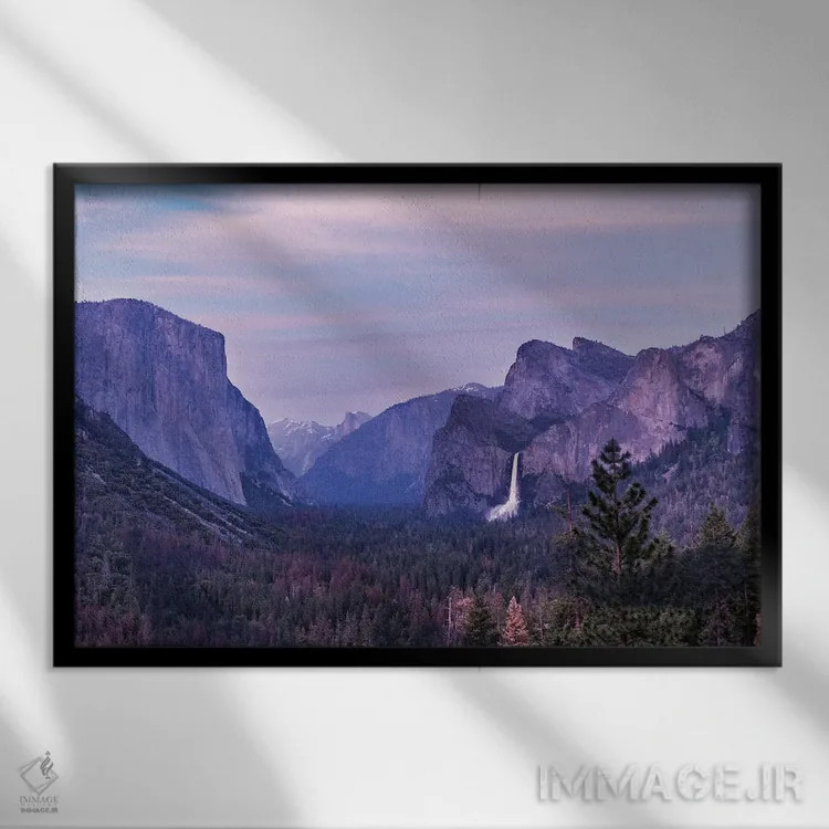 تابلو دکوراتیو غروب در تونل ویو اثر هدر رابرسون - نمای قابدار مشکی