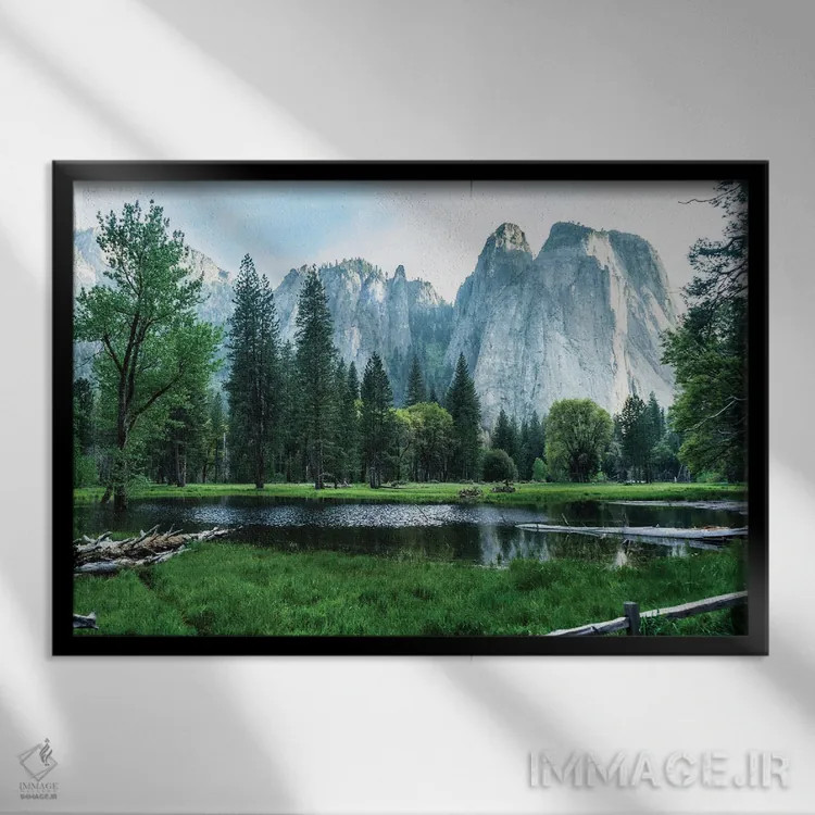 تابلو دکوراتیو سنگ های کلیسا اثر هدر رابرسون - نمای قابدار مشکی