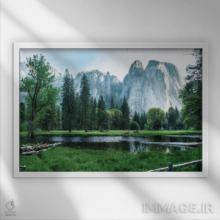 تابلو دکوراتیو سنگ های کلیسا اثر هدر رابرسون - نمای قابدار سفید