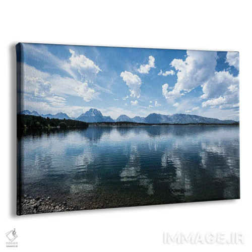 تابلو دکوراتیو دریاچه جکسون اثر هدر رابرسون - نمای پرسپکتیو محصول