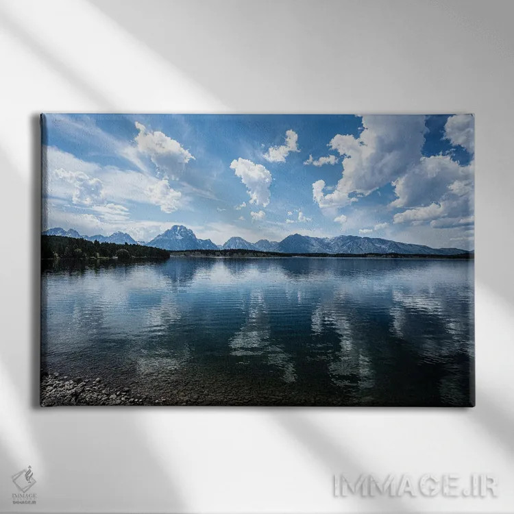 تابلو دکوراتیو دریاچه جکسون اثر هدر رابرسون - نمای روبهرو روی دیوار