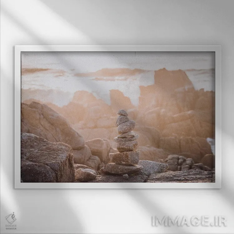 تابلو دکوراتیو مراقبه اثر هدر رابرسون - نمای قابدار سفید