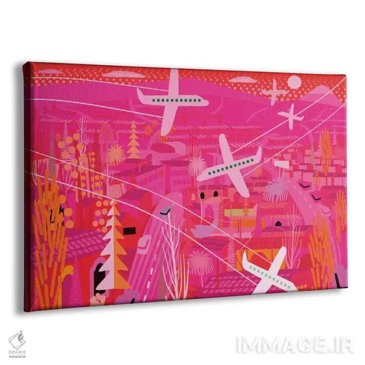 تابلو دکوراتیو آتش در لس آنجلس اثر چارلز هارکر - نمای پرسپکتیو محصول