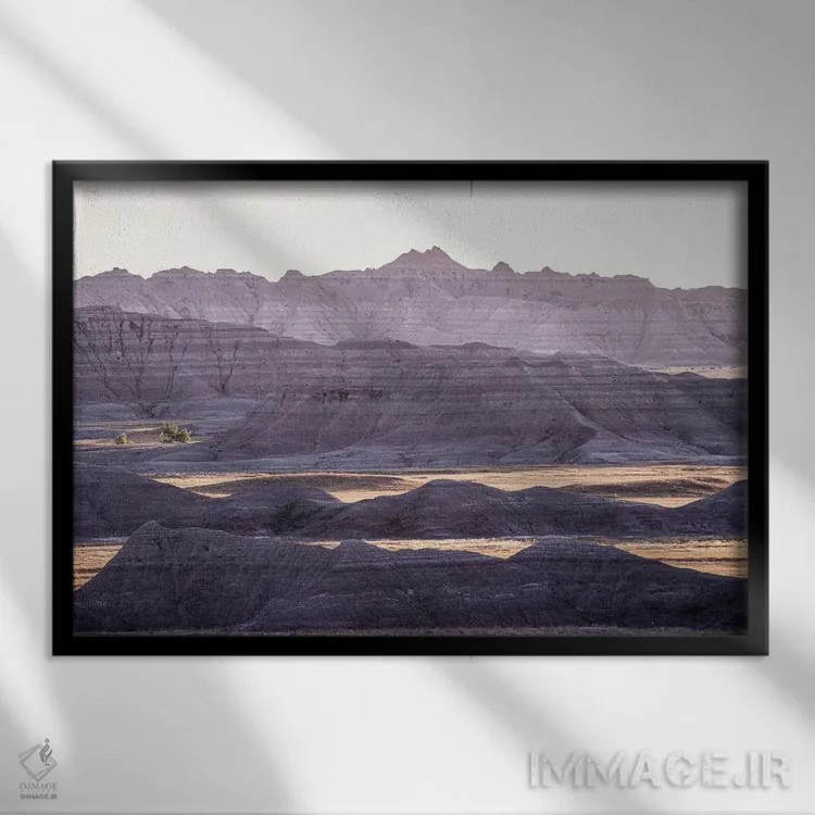 تابلو دکوراتیو ماکو سیکا اثر هدر رابرسون - نمای قابدار مشکی