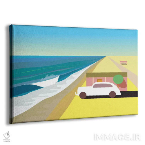 تابلو دکوراتیو ساحل بیابانی اثر چارلز هارکر - نمای پرسپکتیو محصول