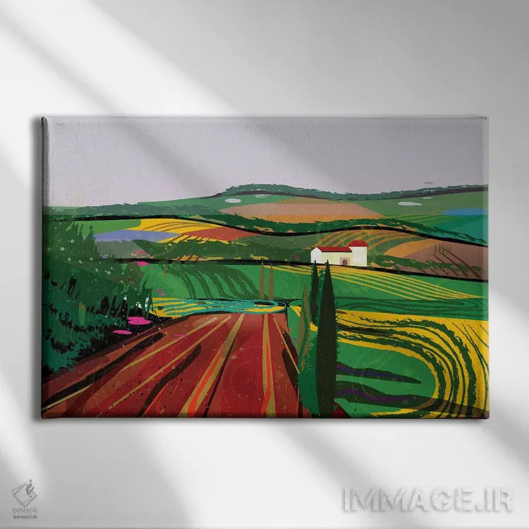 تابلو دکوراتیو مزرعه شماره ۸ اثر چارلز هارکر - نمای روبهرو روی دیوار