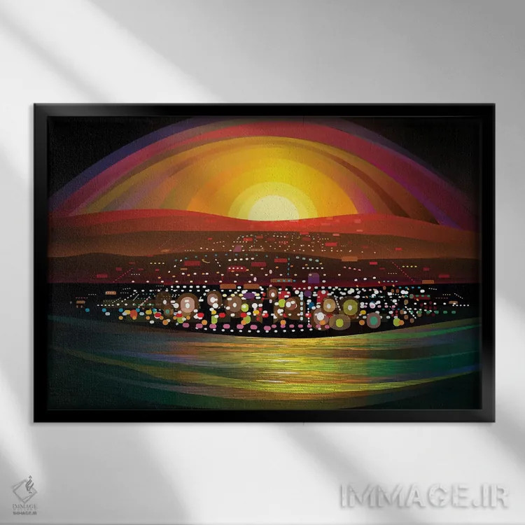 تابلو دکوراتیو لاپاز اثر چارلز هارکر - نمای قابدار مشکی